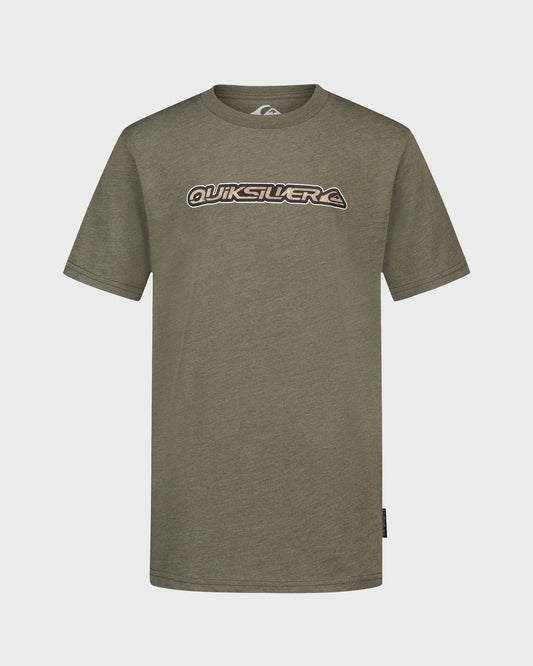 Boys Camo Wordmark Short Sleeve T-Shirt