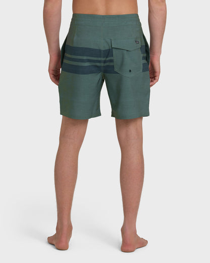 Surfsilk Street Trunk Stripe 18" Boardshorts - Grape Leaf