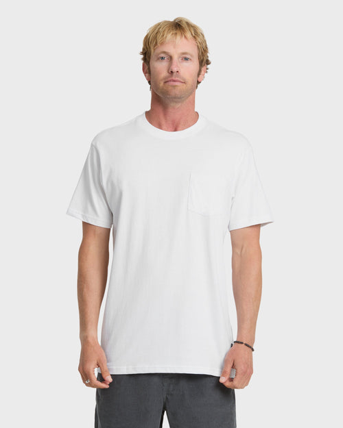Saltwater Pocket Tee - White