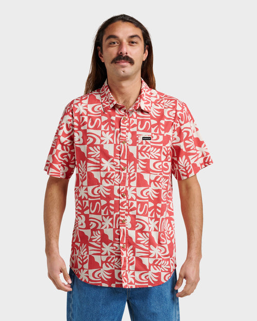 Terra Classic Stretch Short Sleeve Shirt - Mineral Red
