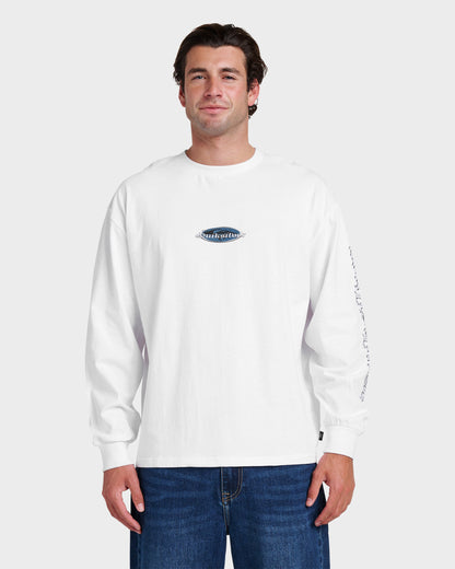 Chrome English Long Sleeve Mercury T-Shirt - White