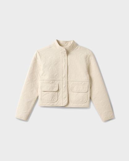 Sundial Hidden Snap Front Quilted Jacket