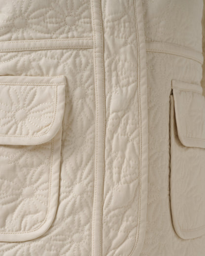 Sundial Hidden Snap Front Quilted Jacket