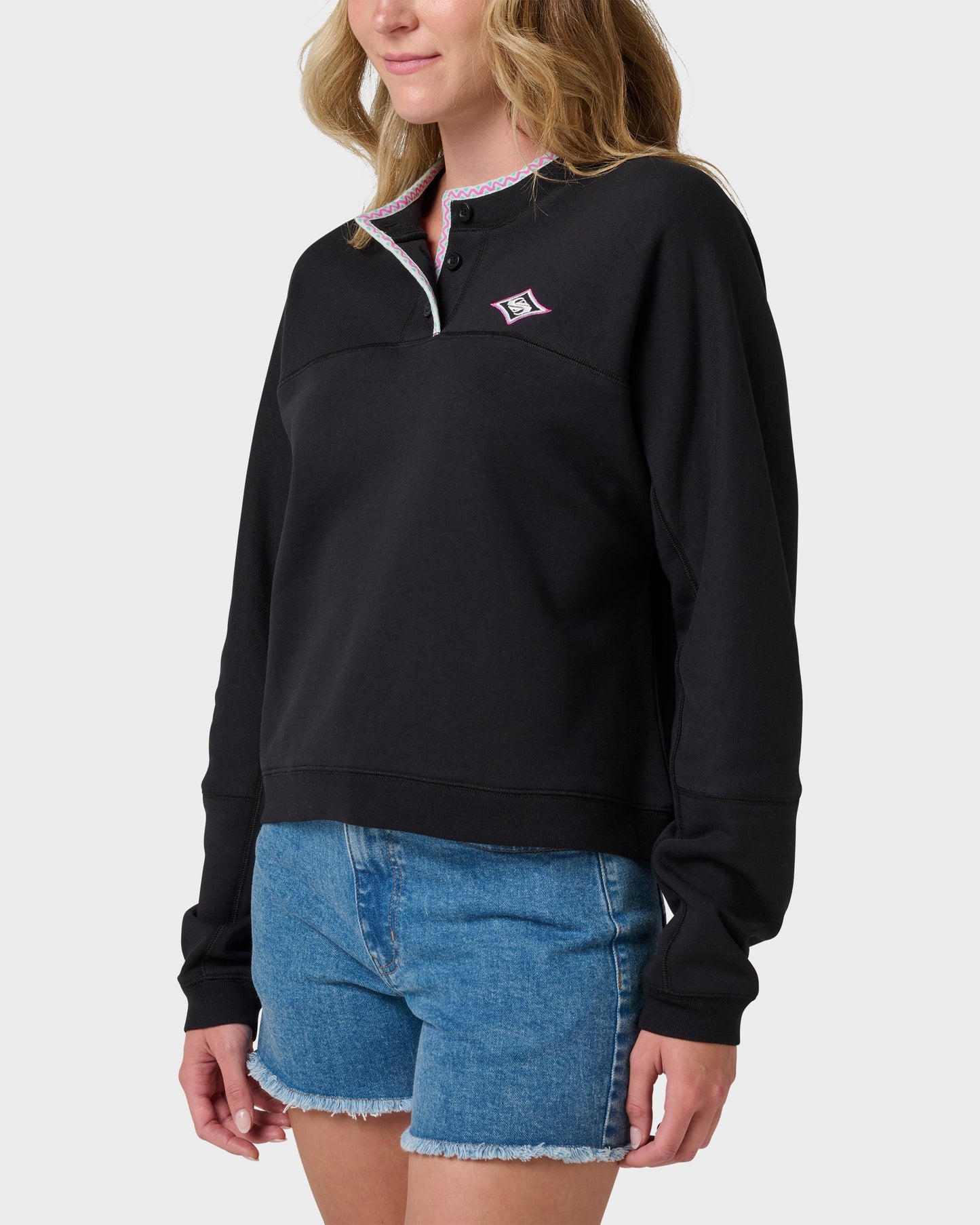Shallow Waters Henley Sweatshirt