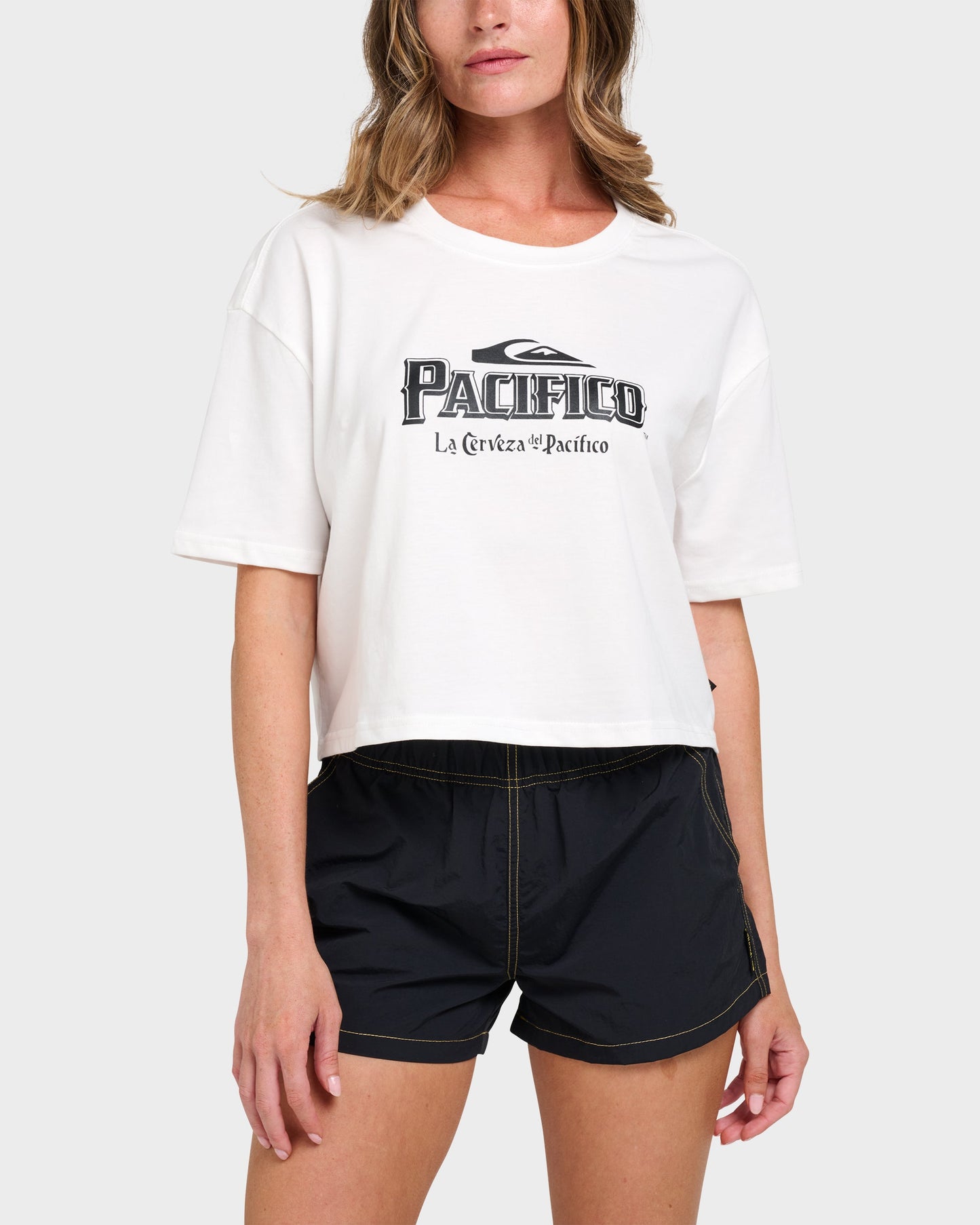 Quiksilver X Pacifico Cropped Boyfriend T-Shirt