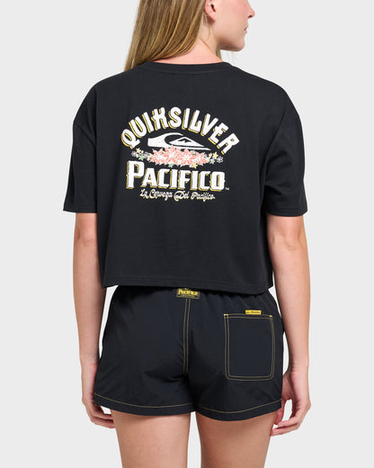 Quiksilver X Pacifico Sign Lock Cropped Boyfriend T-Shirt