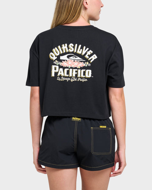 Quiksilver X Pacifico Sign Lock Cropped Boyfriend T-Shirt