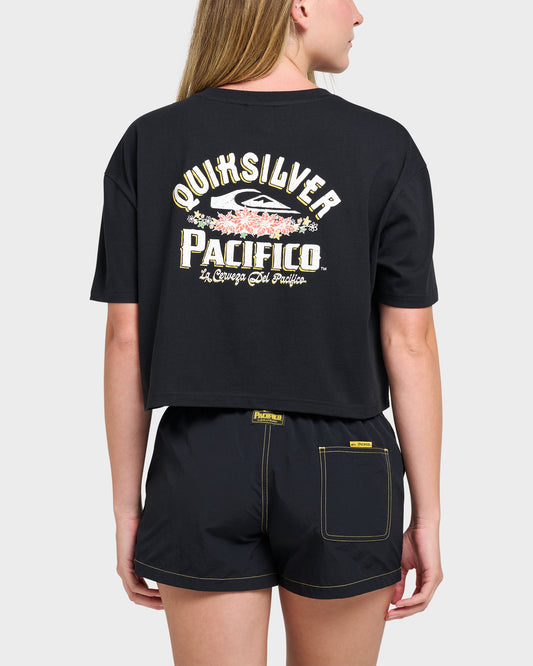 Quiksilver X Pacifico Sign Lock Cropped Boyfriend T-Shirt