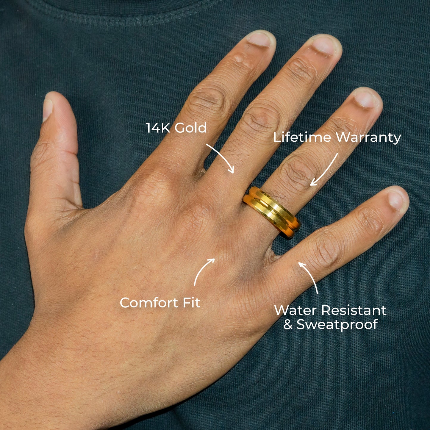 Mens Jewelry - Wedding Band Gold Ring | 9.5 Grams