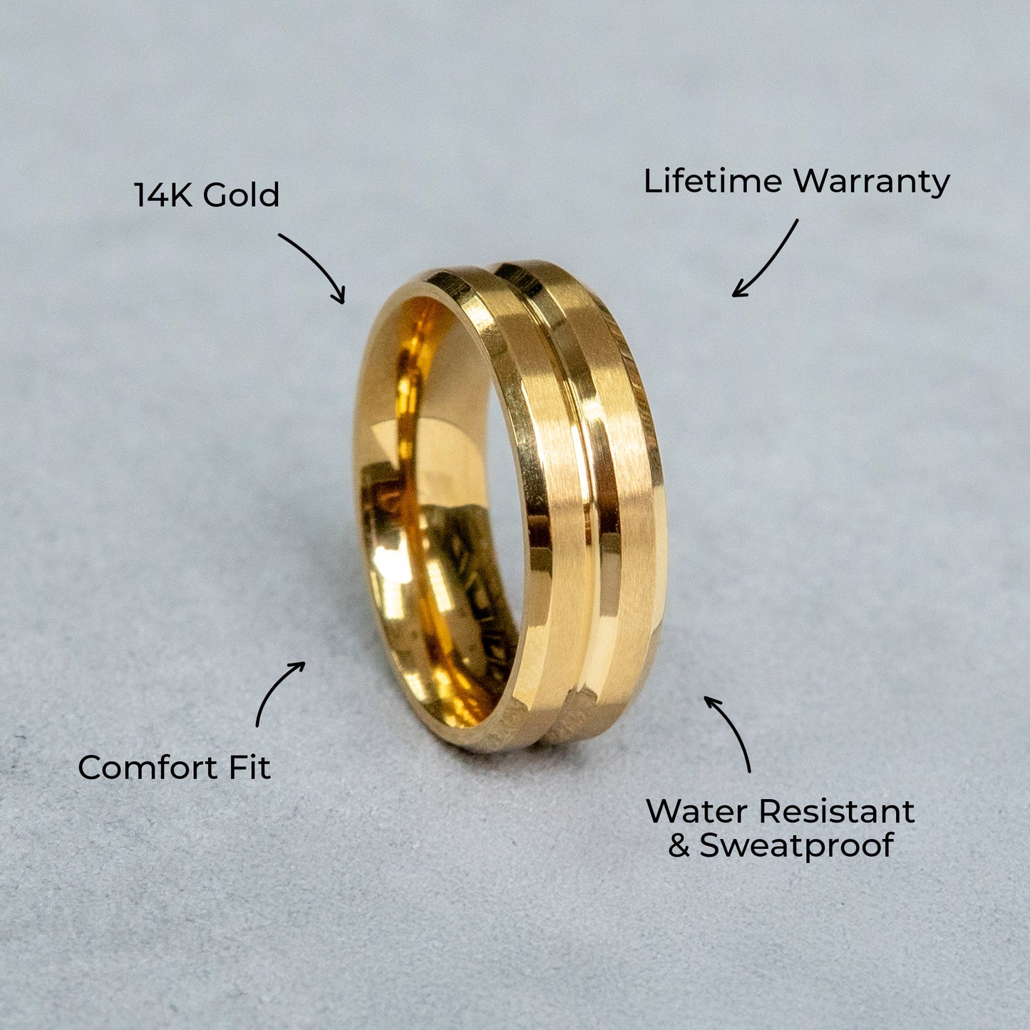 Mens Jewelry - Wedding Band Gold Ring | 9.5 Grams