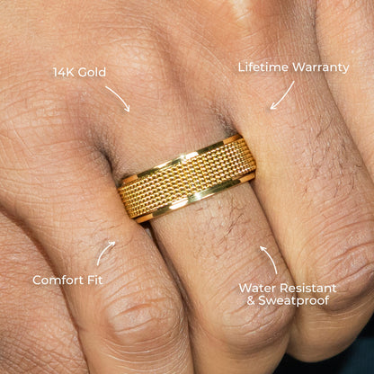Mens Jewelry - Gold Wedding Band | 8.2 Grams