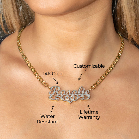 Women Jewelry - Gold Name Necklace | Style # N41