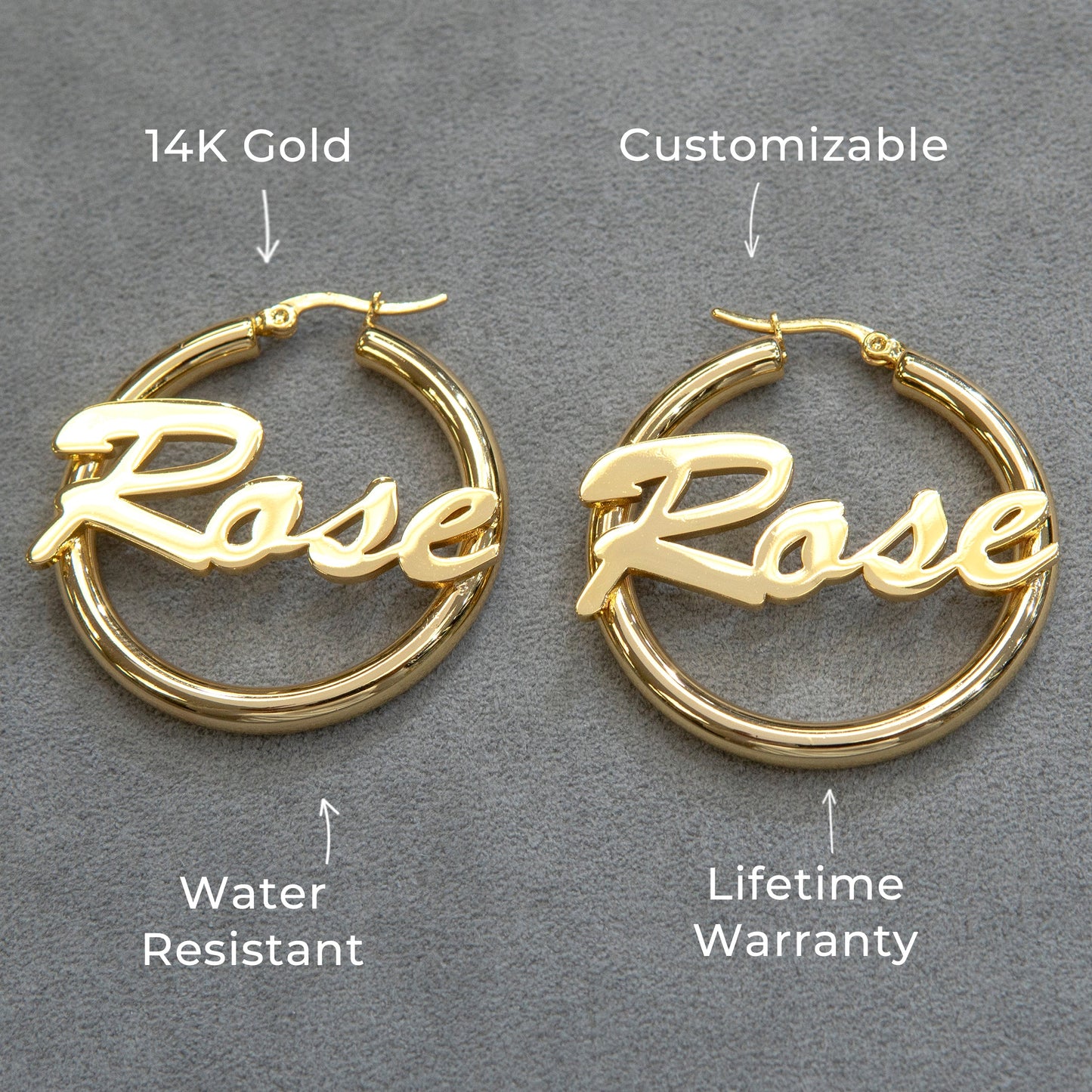Women Jewelry - 14K Gold Hoop Earrings | Style # E13