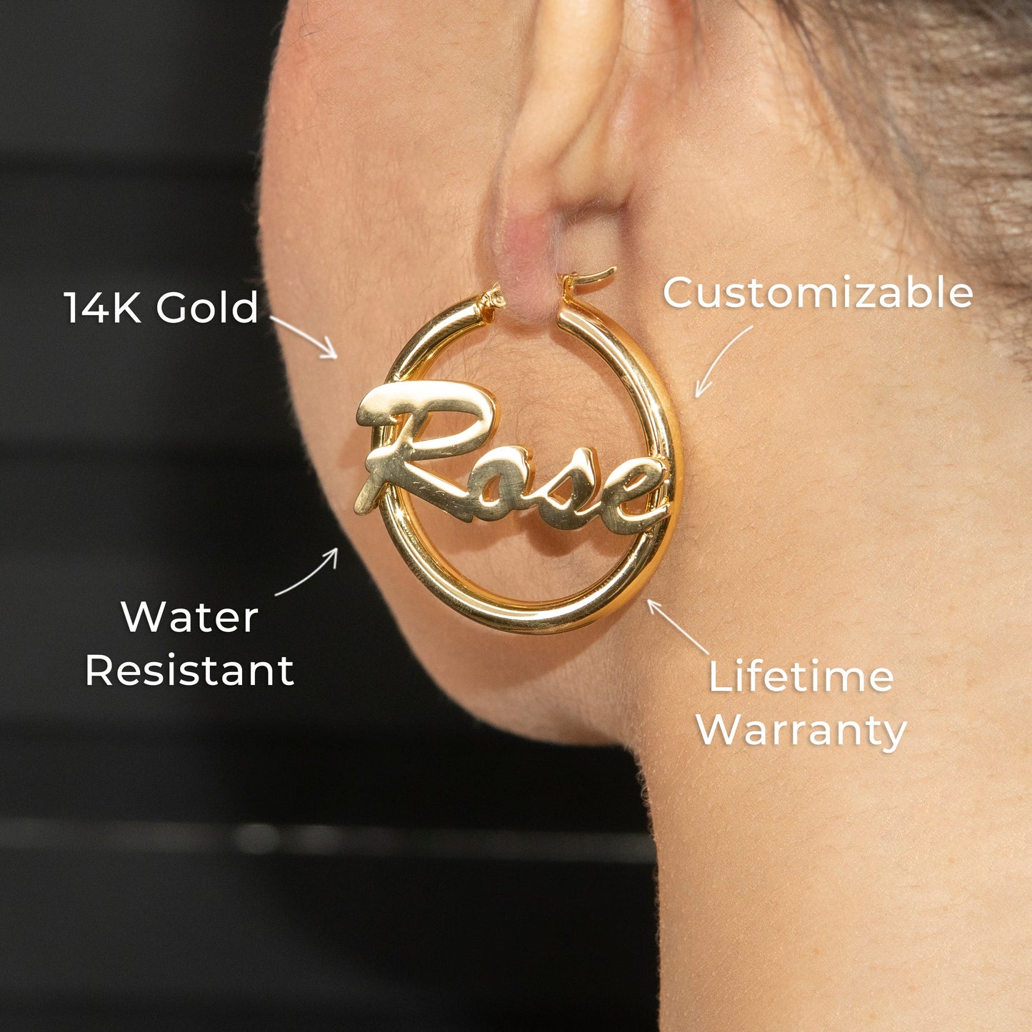 Women Jewelry - 14K Gold Hoop Earrings | Style # E13