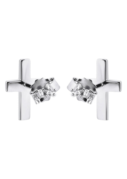 Mens Jewelry - Silver Cross Earrings for Men | Appx. 0.9 Grams