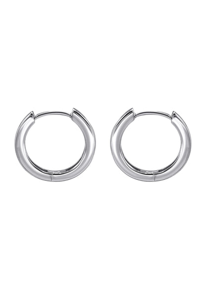 Mens Jewelry - Silver Iced Out VVS Hoop Earrings for Men | Appx. 2.6 Grams