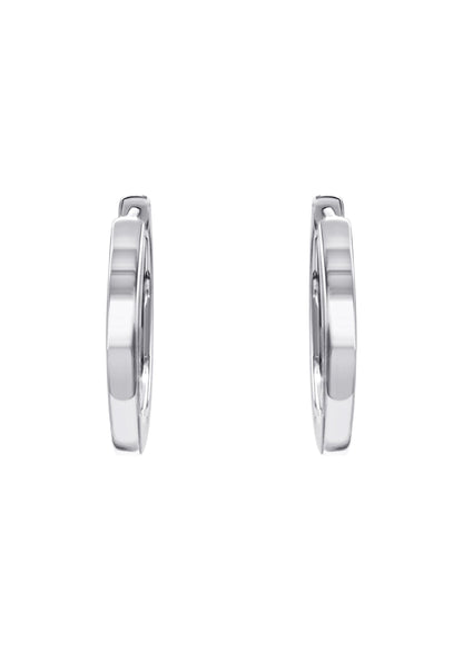 Mens Jewelry - Silver Iced Out VVS Hoop Earring for Men | Appx. 0.8 Grams
