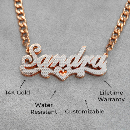 Women Jewelry - Rose Gold Name Necklace | Style # N20