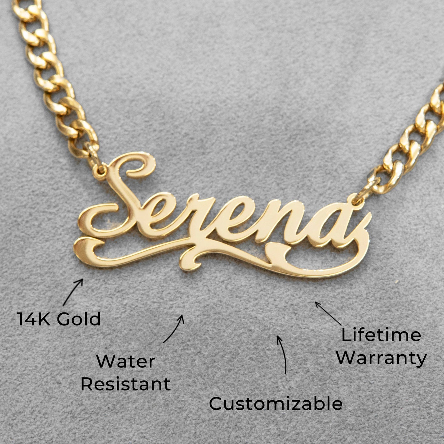 Women Jewelry - Gold Name Necklace | Style # N29