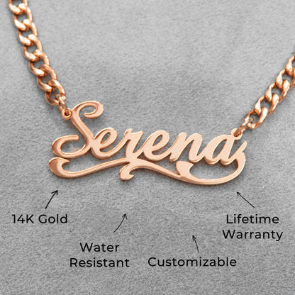 Women Jewelry - Rose Gold Name Necklace | Style # N29