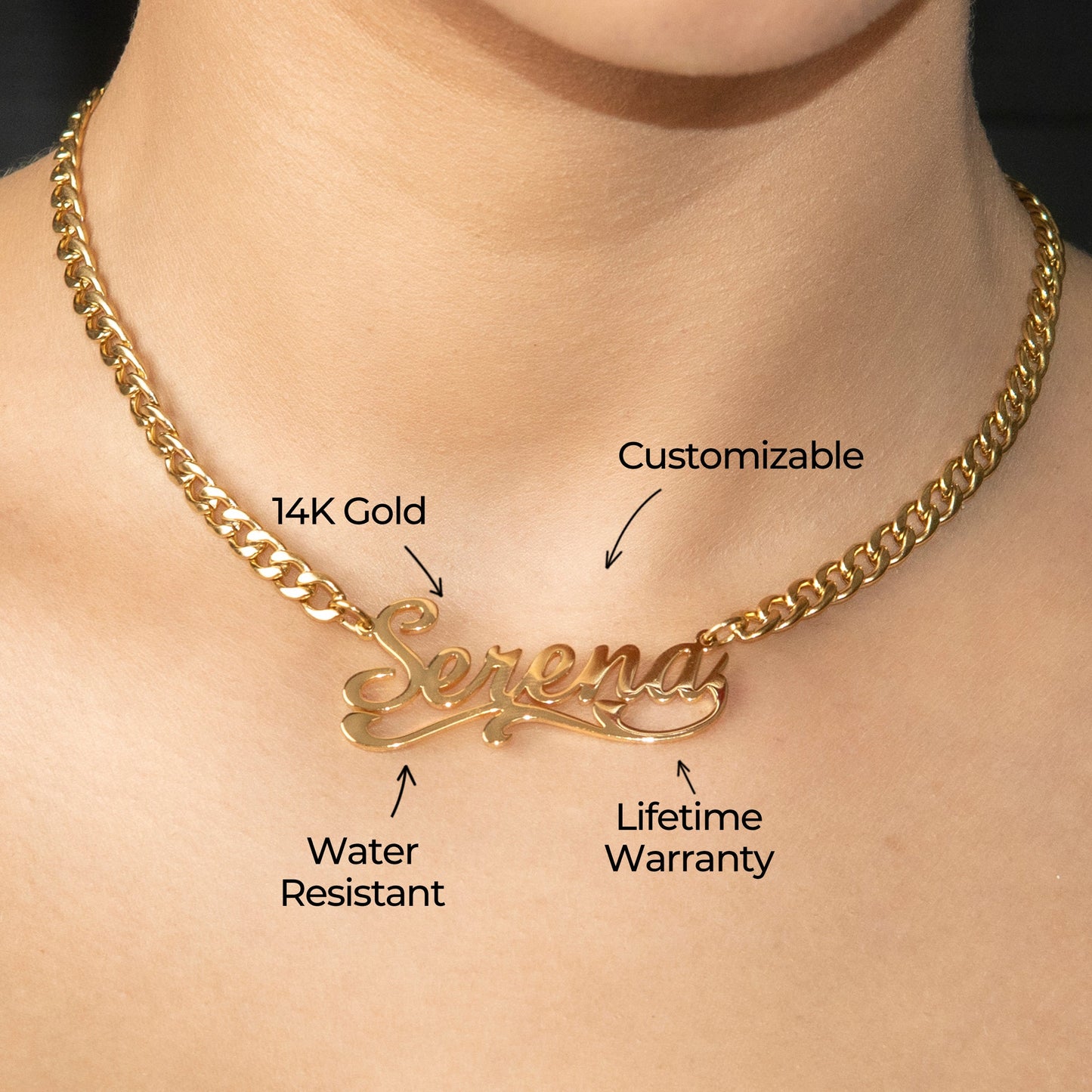 Women Jewelry - Gold Name Necklace | Style # N29