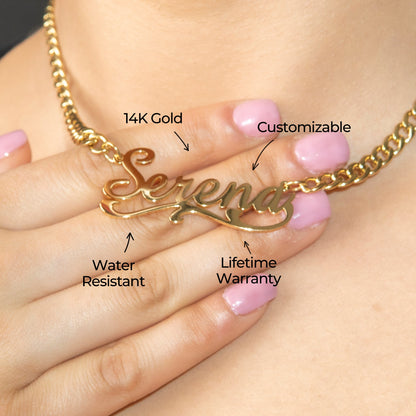 Women Jewelry - Gold Name Necklace | Style # N29
