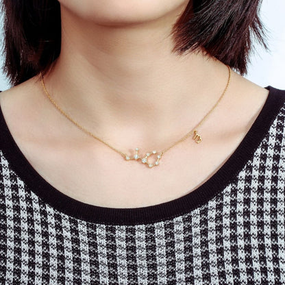 18K Gold Plated Zodiac Constellation Necklace