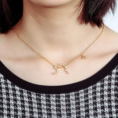 18K Gold Plated Zodiac Constellation Necklace