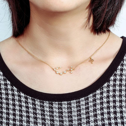 18K Gold Plated Zodiac Constellation Necklace