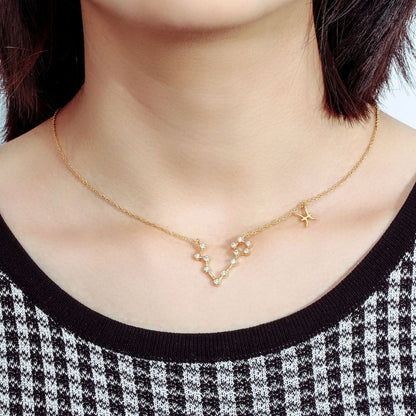 18K Gold Plated Zodiac Constellation Necklace