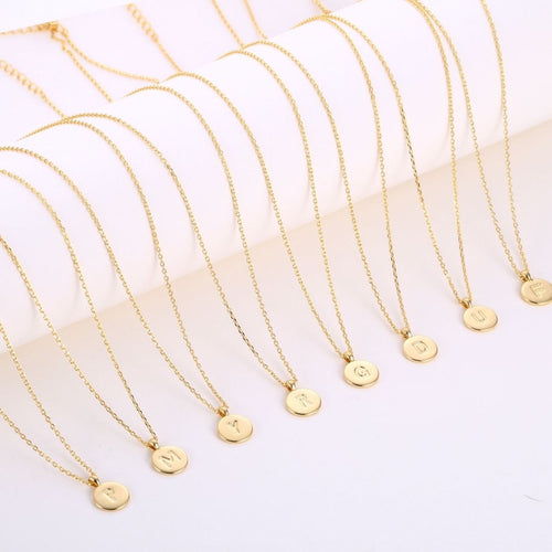 18K Gold Plated Monogram Necklace