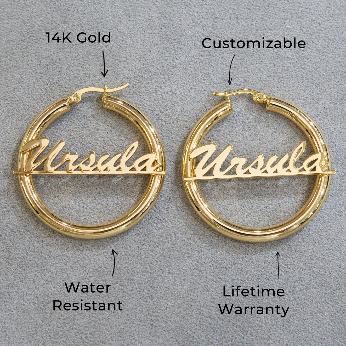 Women Jewelry - 14K Gold Hoop Earrings | Style # E15
