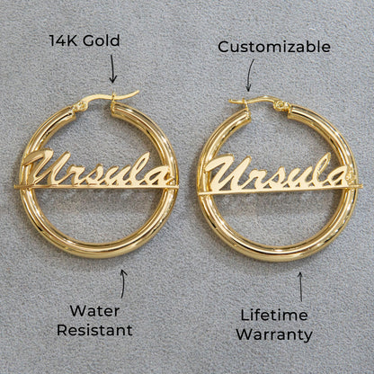 Women Jewelry - 14K Gold Hoop Earrings | Style # E15