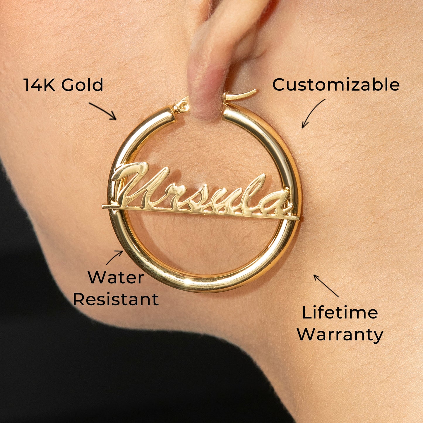 Women Jewelry - 14K Gold Hoop Earrings | Style # E15