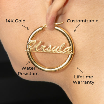 Women Jewelry - 14K Gold Hoop Earrings | Style # E15