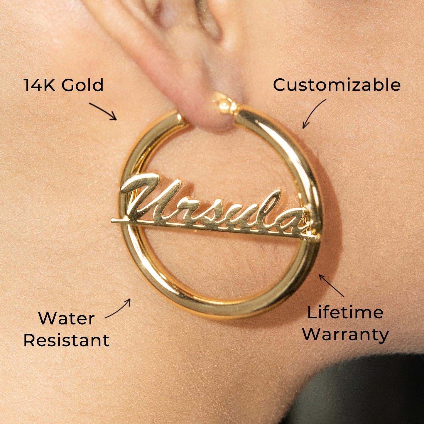 Women Jewelry - 14K Gold Hoop Earrings | Style # E15