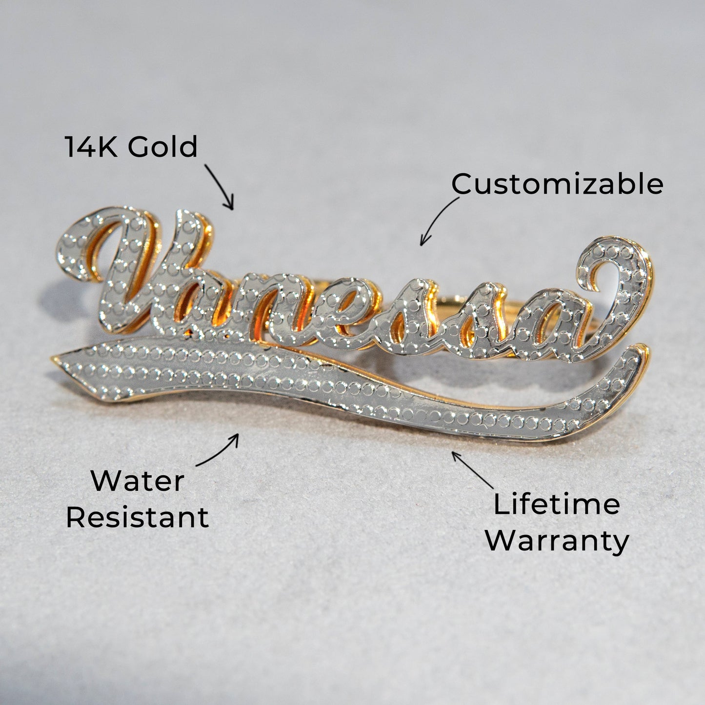 Women Jewelry - Gold Name Ring | Style # R25