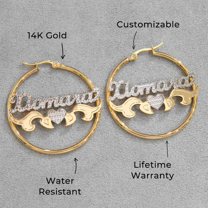 Women Jewelry - 14K Gold Hoop Earrings | Style # E04