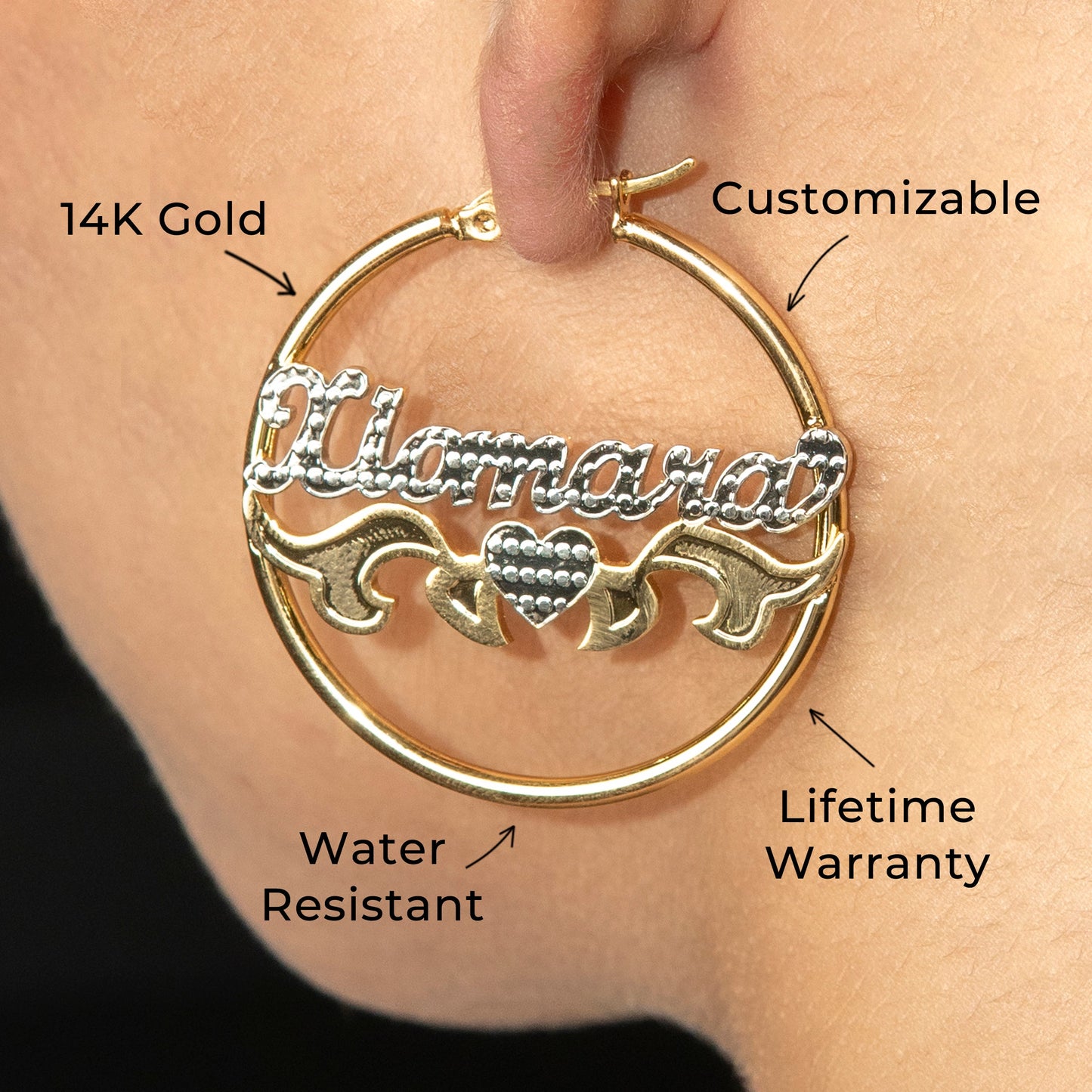 Women Jewelry - 14K Gold Hoop Earrings | Style # E04