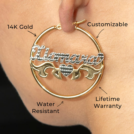 Women Jewelry - 14K Gold Hoop Earrings | Style # E04