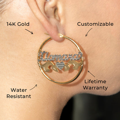 Women Jewelry - 14K Gold Hoop Earrings | Style # E04