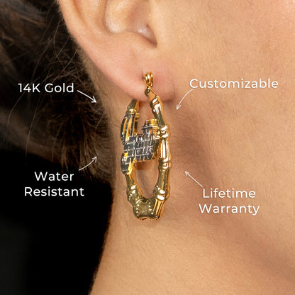 Women Jewelry - 14K Gold Hoop Earrings | Style # E02