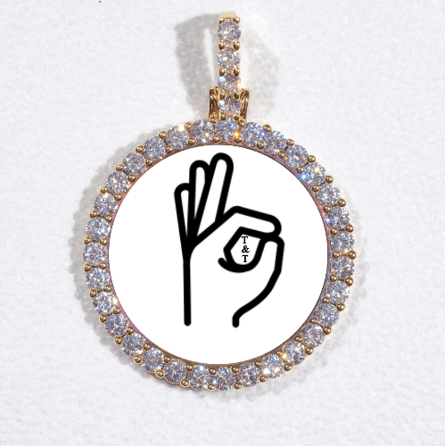 3D CIRCLE CUSTOM PICTURE PENDANT SMALL SIZE