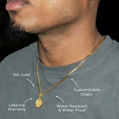Mens Jewelry - 14K Gold Angel Necklace | Appx. 4 Grams