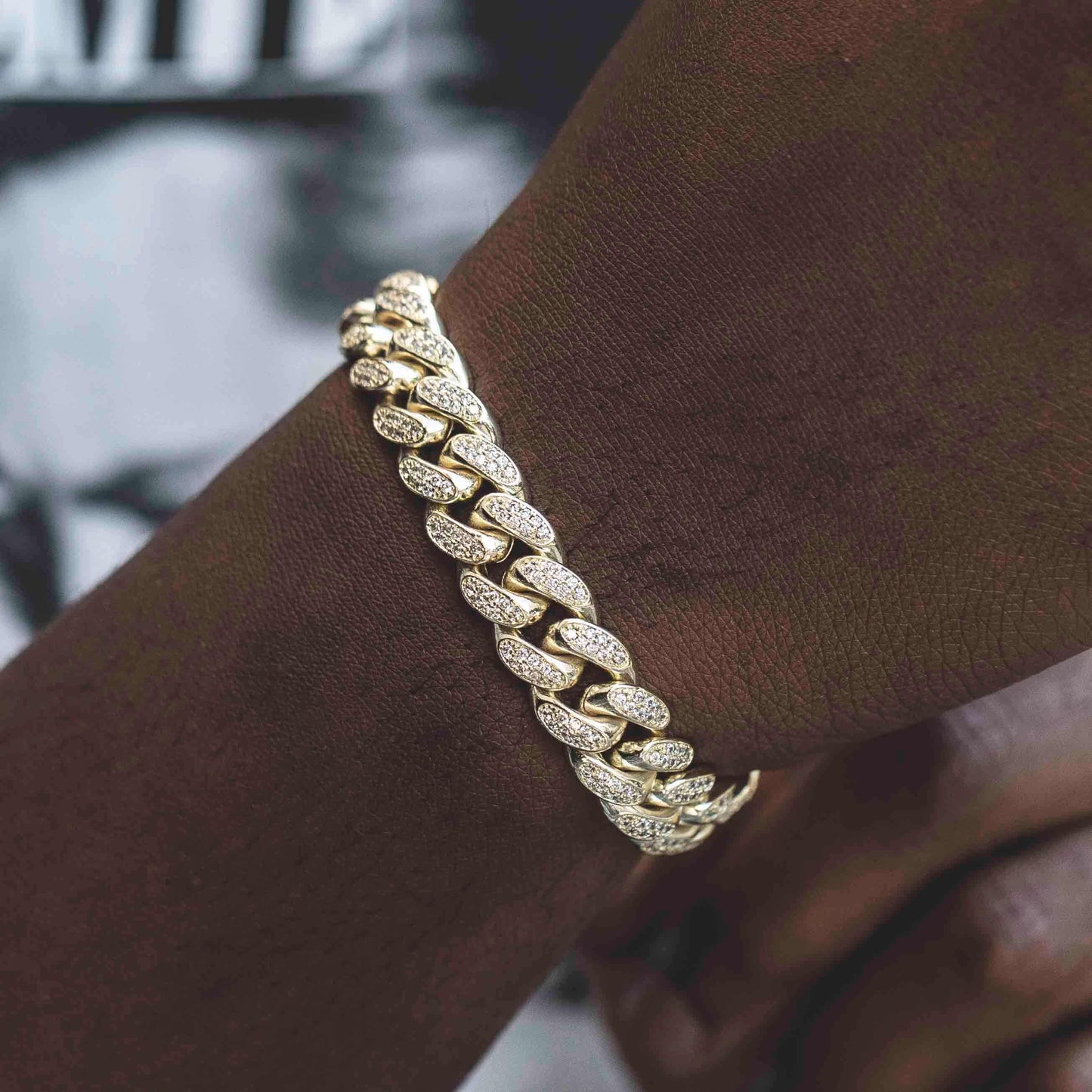 Diamond Cuban Chain + Bracelet Gift Bundle in Yellow Gold - 12mm