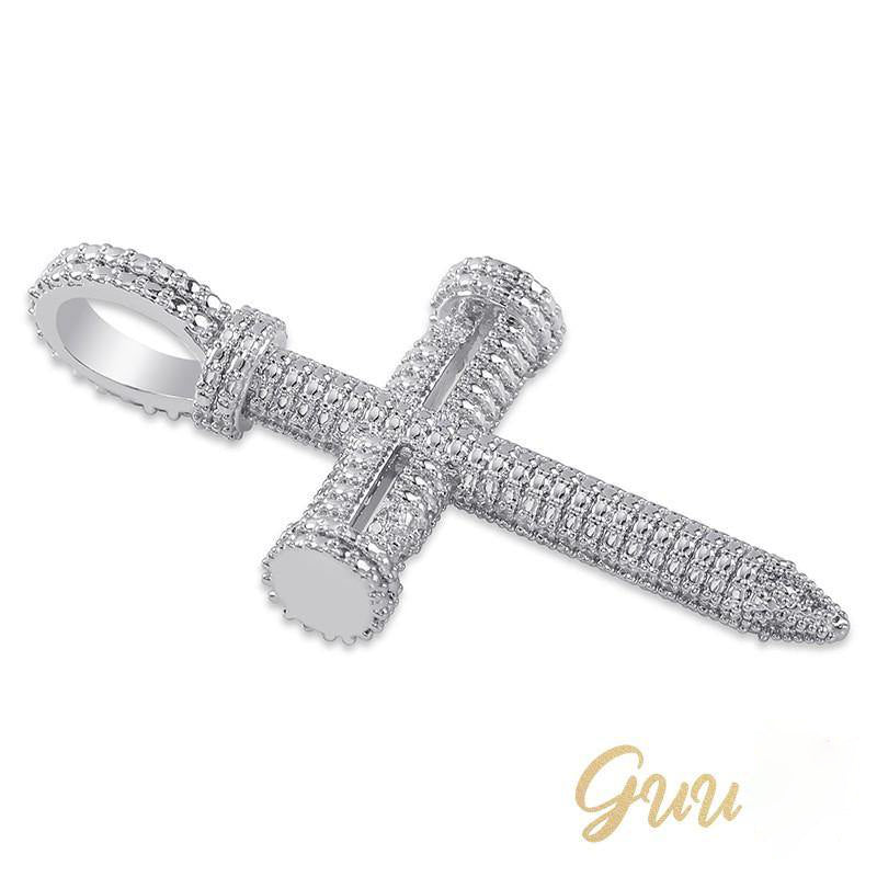 18K Gold-Plated AAA CZ Cross Pendant