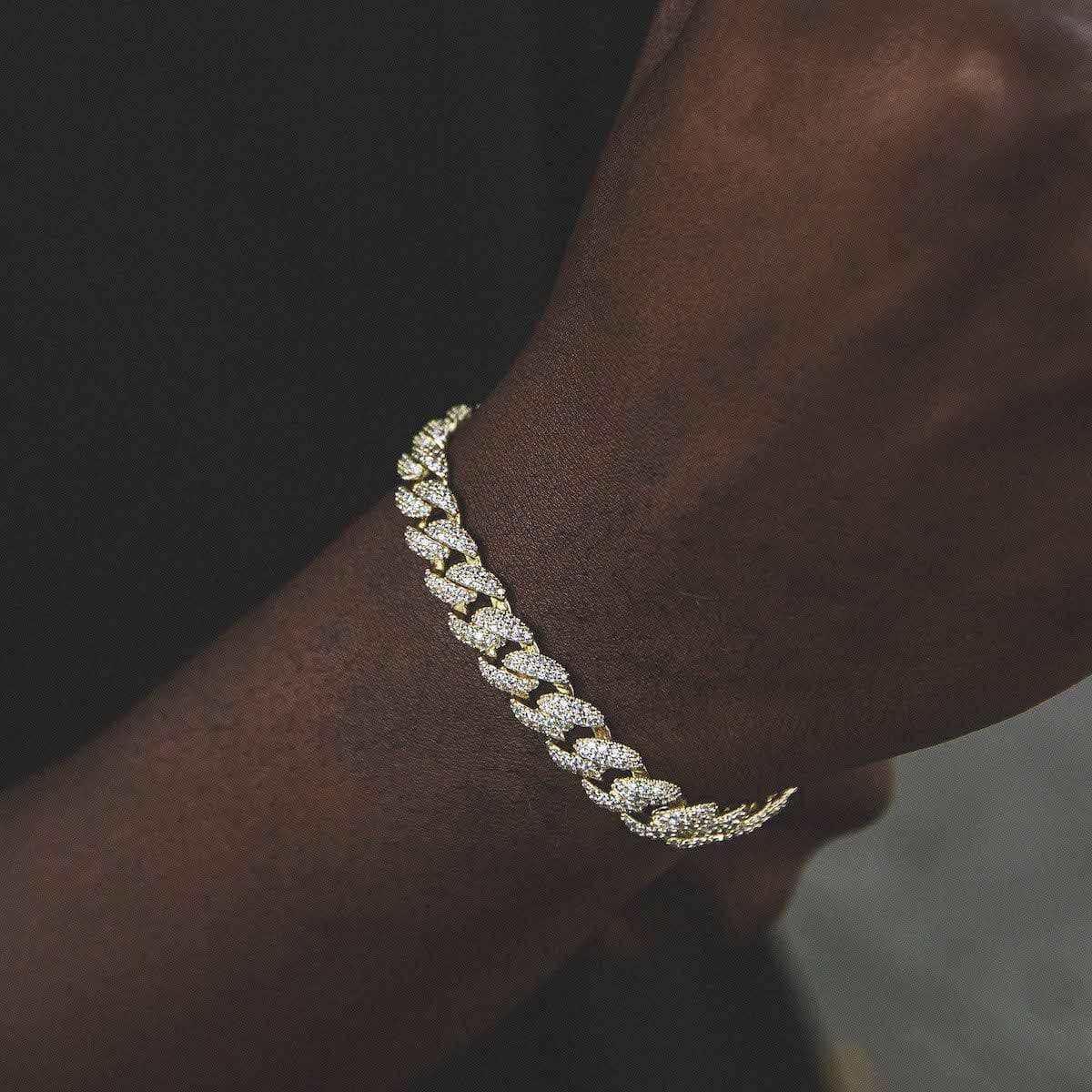 Diamond Cuban Chain + Bracelet Bundle in White or Yellow Gold - 8.5mm