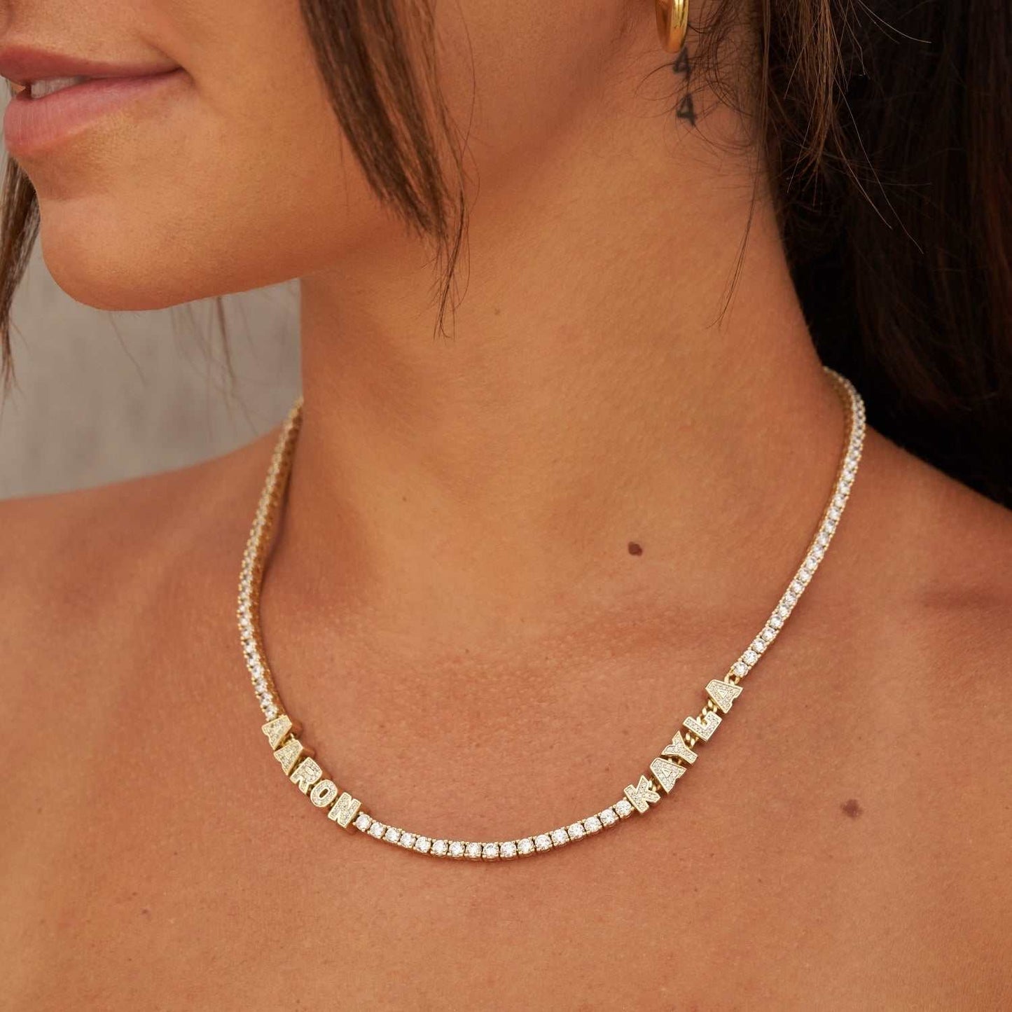 Custom Stationed Tennis Necklace