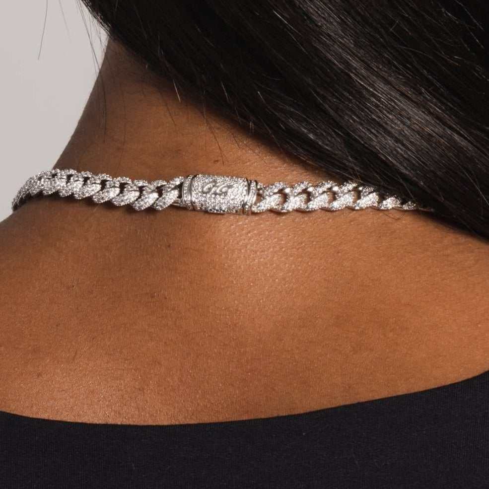 Diamond Cuban Necklaces Bundle in White Gold