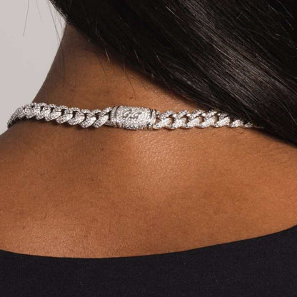 Diamond Cuban Necklaces Bundle in White Gold